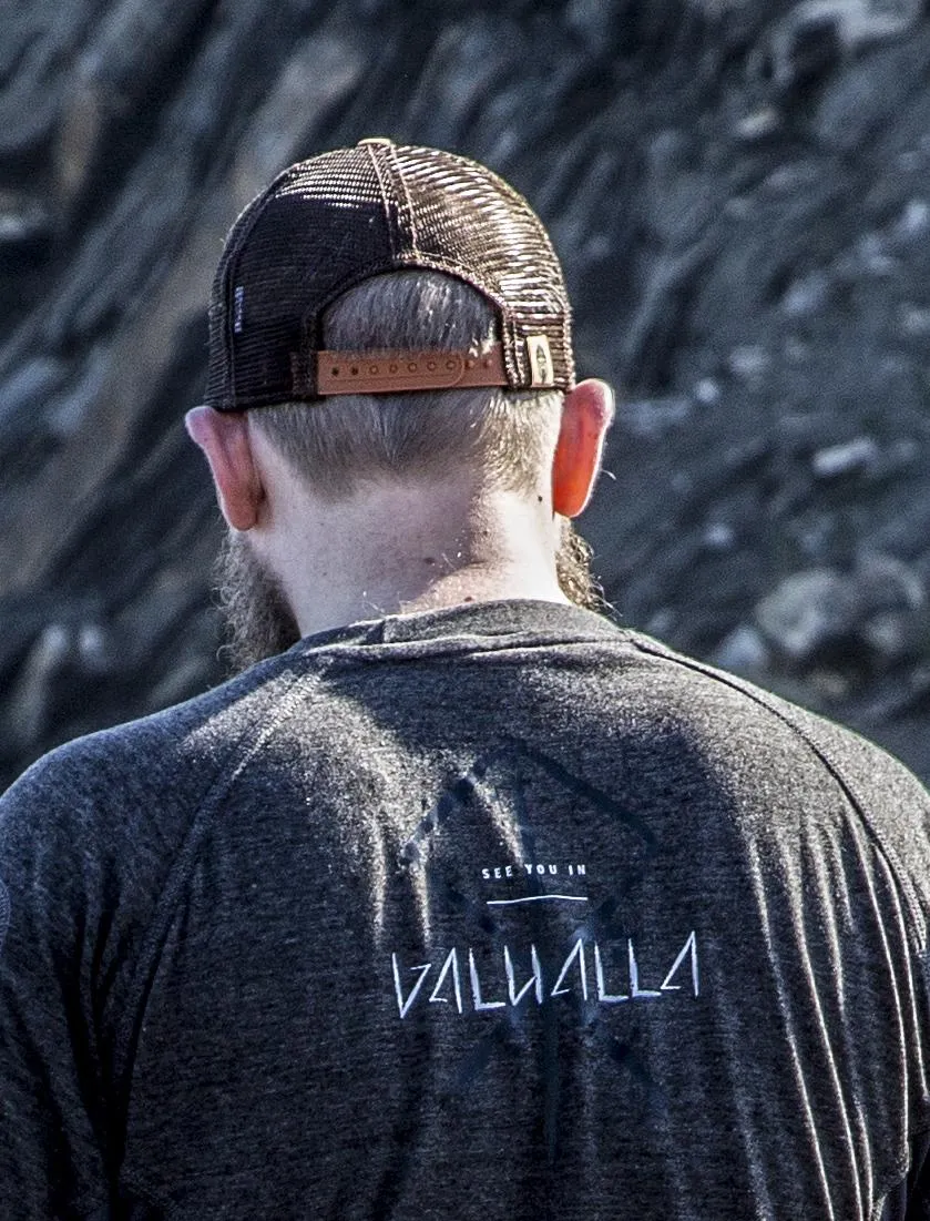 T-SHIRT AESIR VIKING RUNE VALHALLA GREY