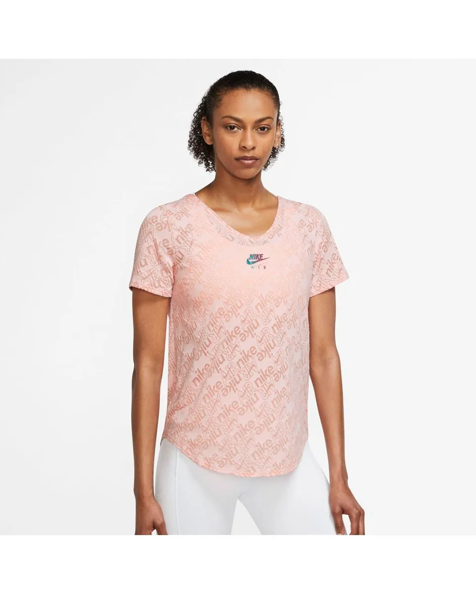 T-Shirt de running Femme W NK AIR DF SS TOP Rose