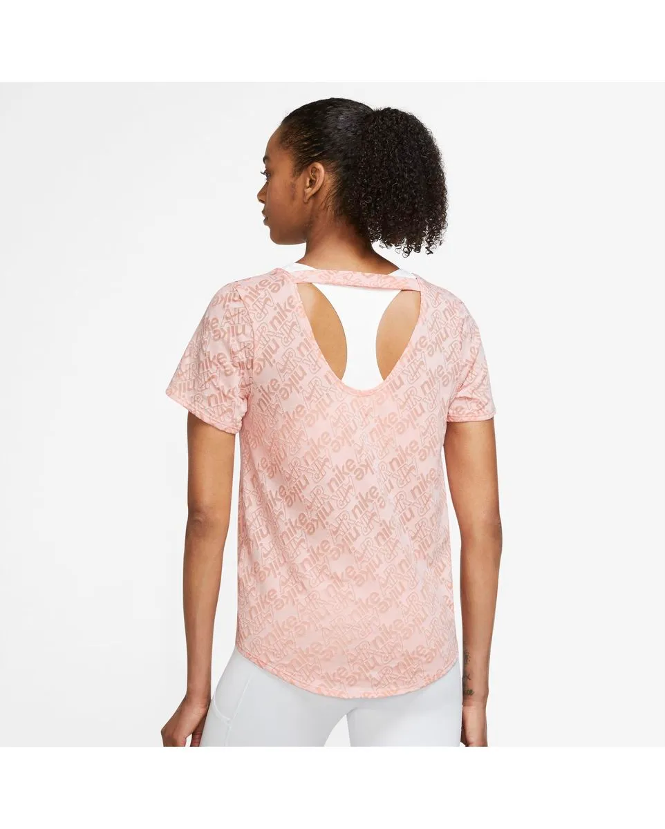 T-Shirt de running Femme W NK AIR DF SS TOP Rose