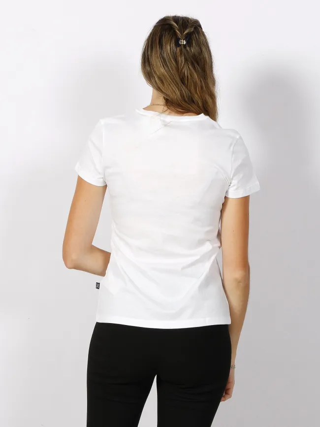 T-shirt essential basique logo blanc femme - Puma | wimod