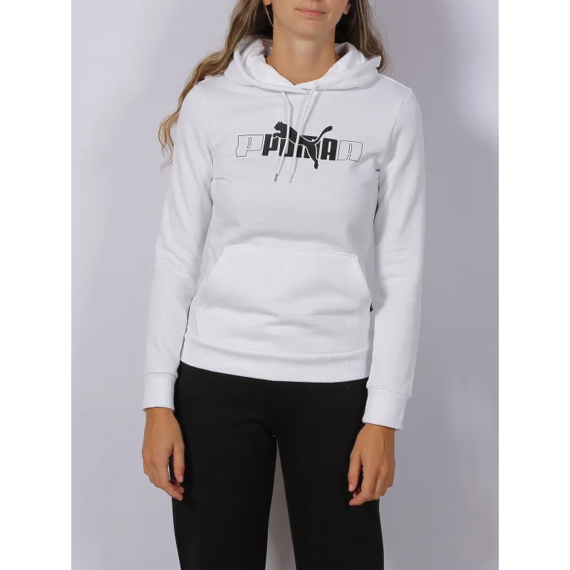 T-shirt essential basique logo blanc femme - Puma | wimod