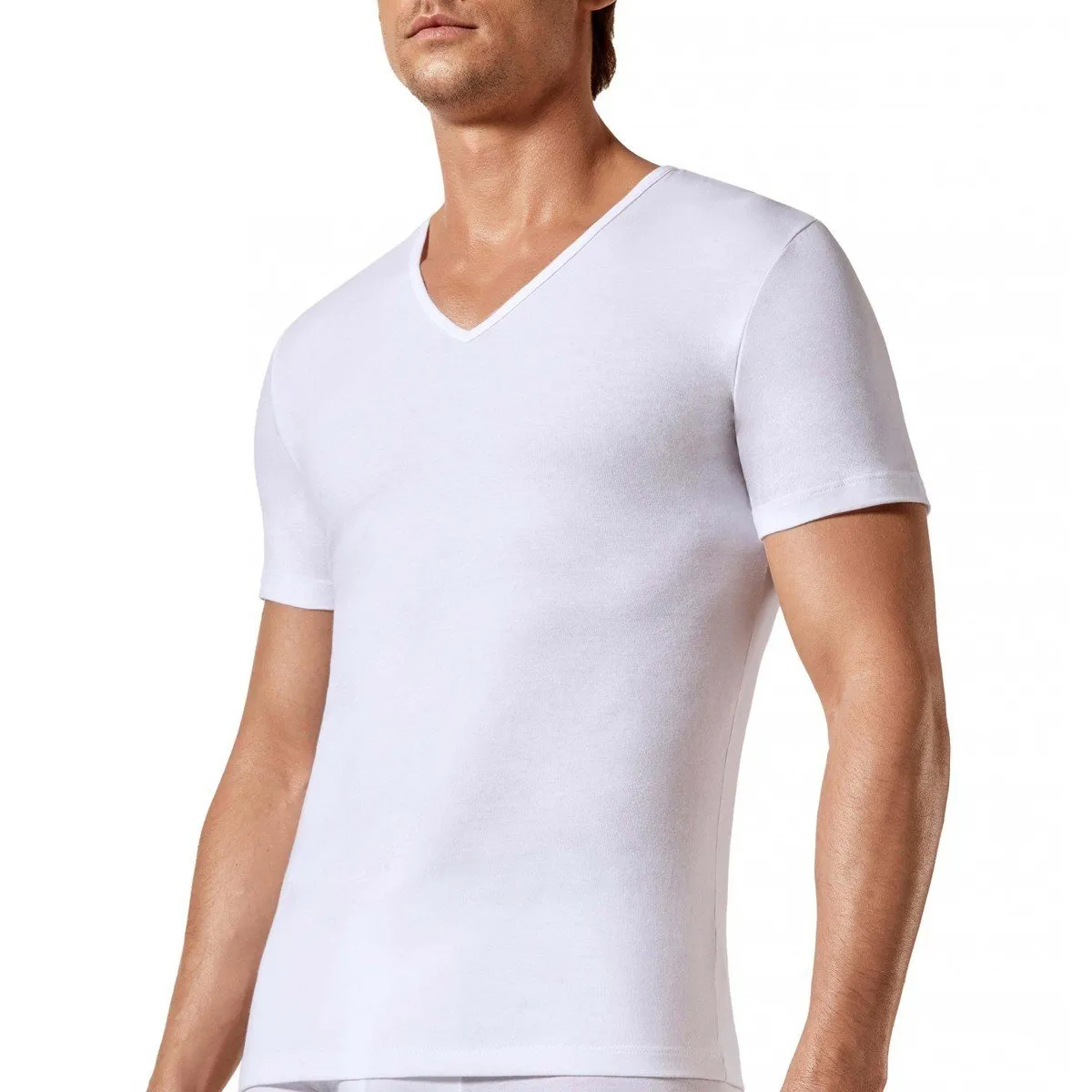 T-shirt homewear homme bio organique Oeko-Tex Cotton Organic blanc de la marque Impetus