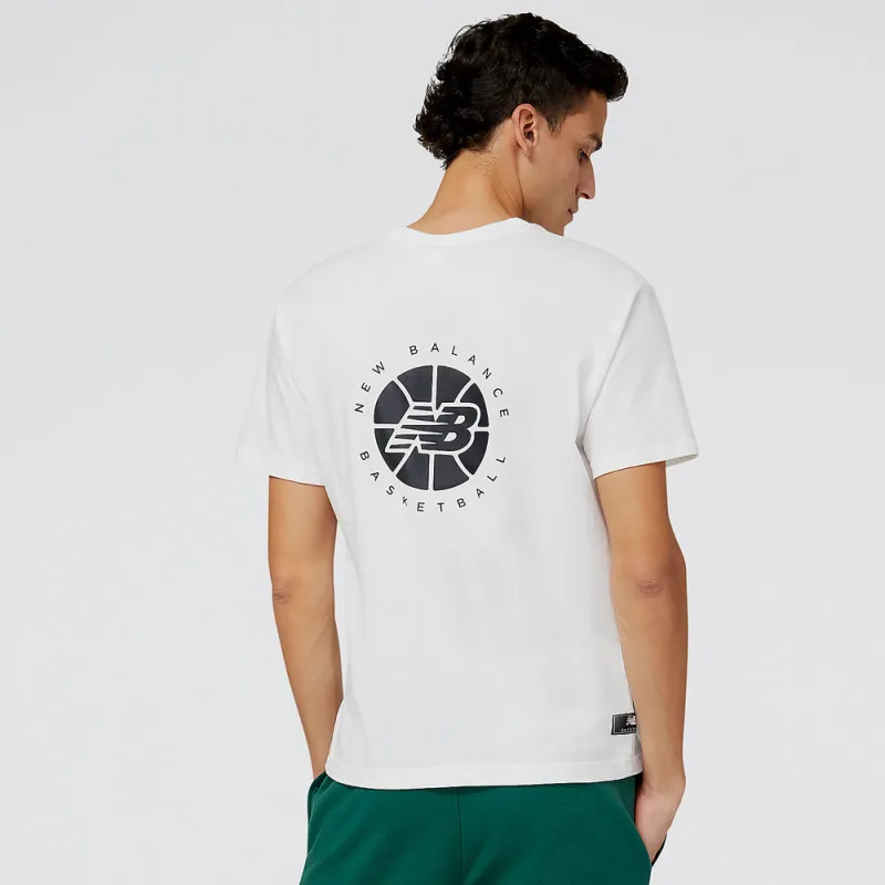 T-SHIRT NEW BALANCE HOOPS FUNDAMENTALS BLANC