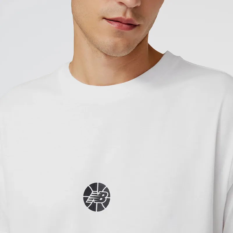 T-SHIRT NEW BALANCE HOOPS FUNDAMENTALS BLANC