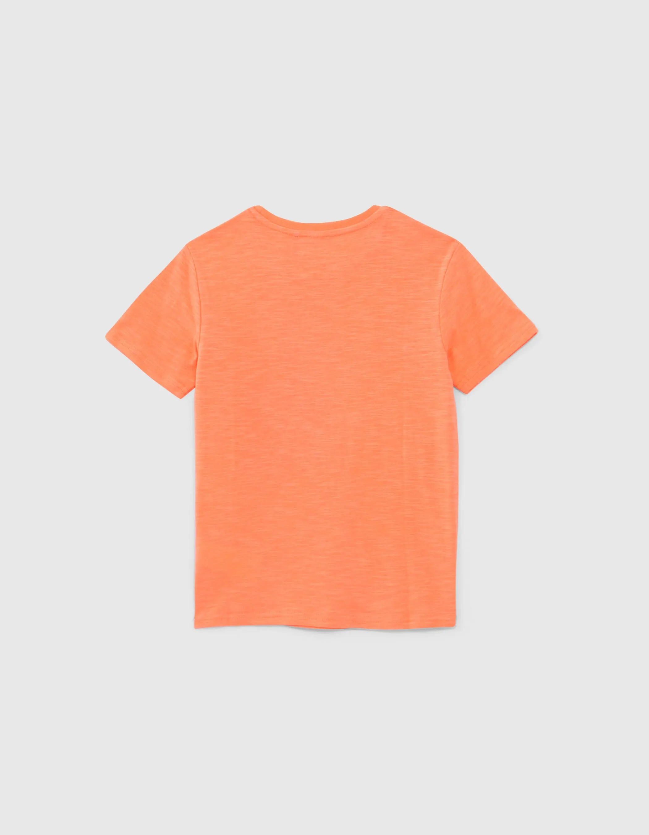 T-shirt orange fluo coton bio visuel lenticulaire garçon