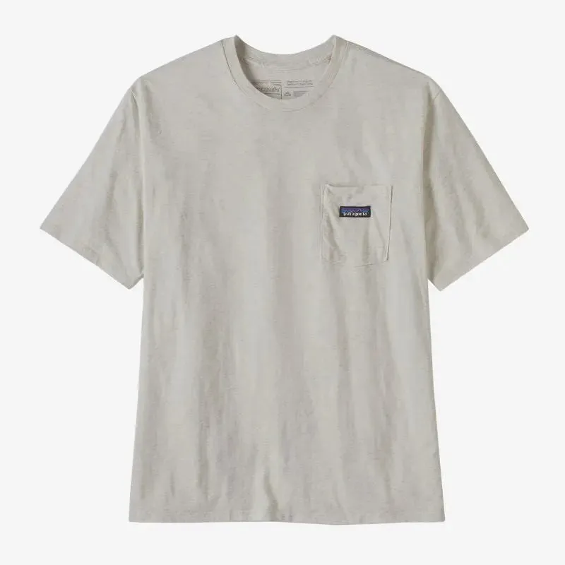 T-shirt Patagonia Poche Coton Bio - Regenerative Organic Certified™ - Blanc