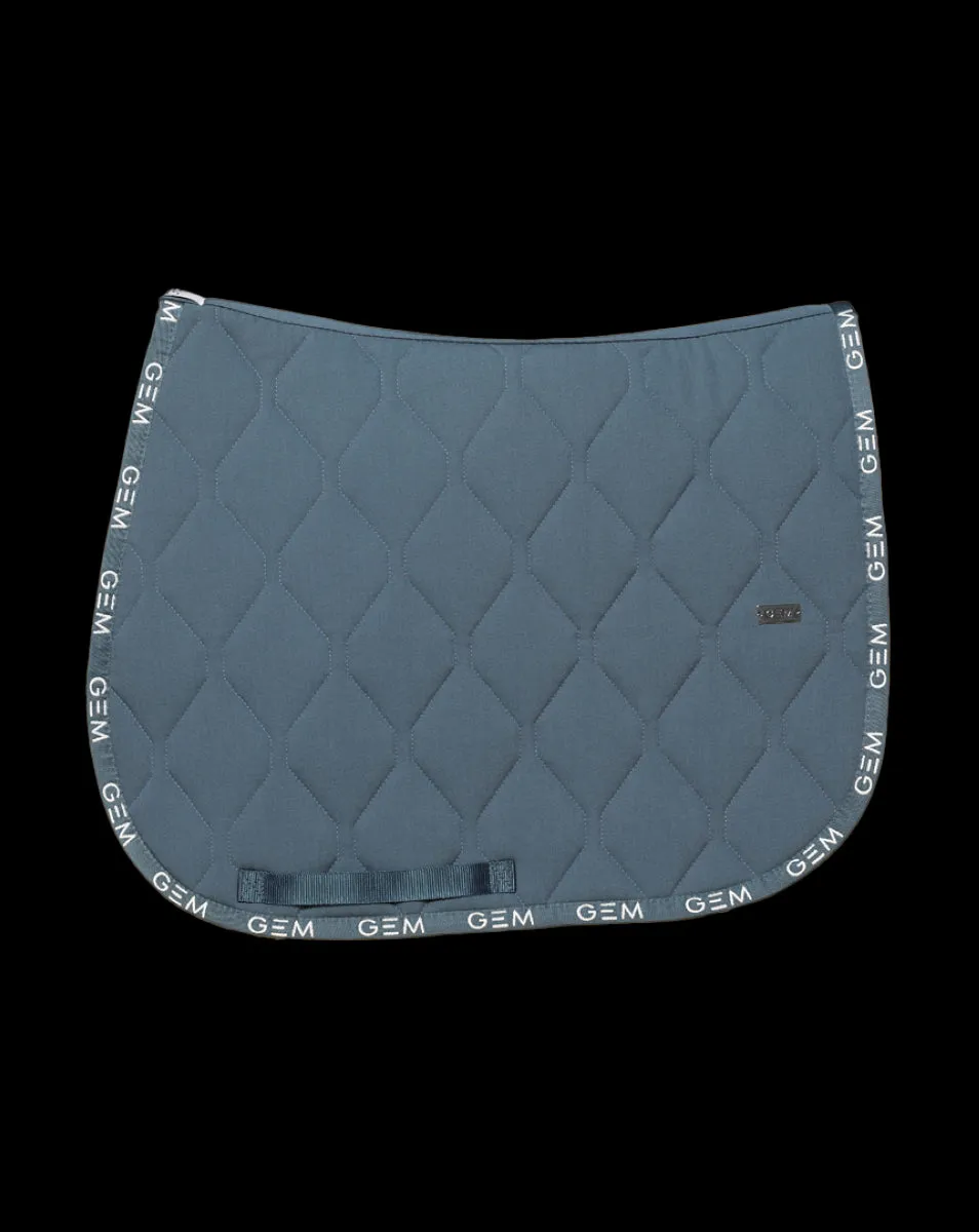 Tapis de selle LOVE Bleu orage DRESSAGE - GEM (