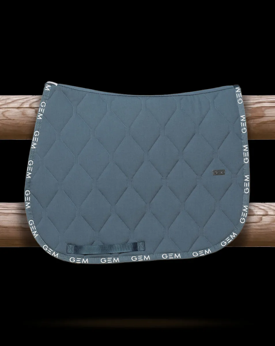 Tapis de selle LOVE Bleu orage DRESSAGE - GEM (