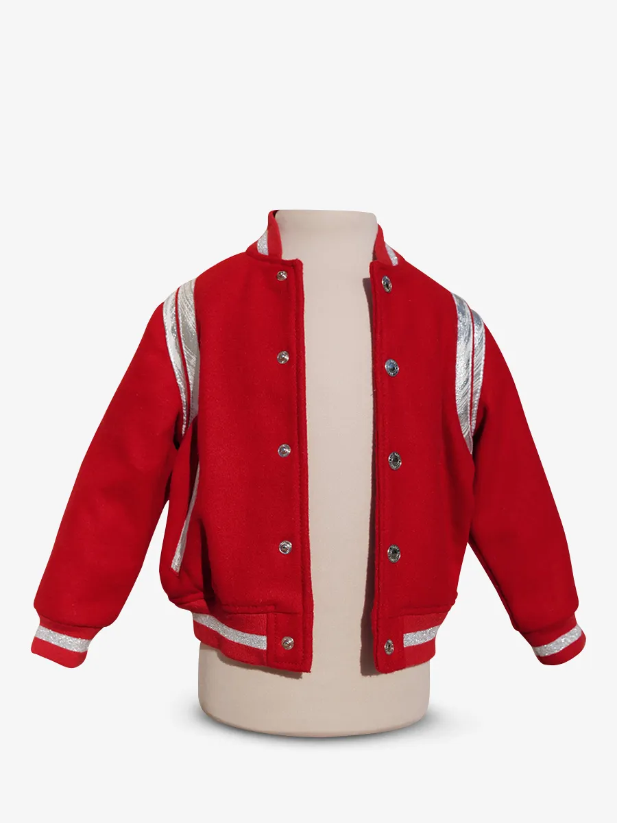 TEDDY BLOUSON CUIR ET TISSUS  LeTeddy 50's Enfant Rouge Écarlate