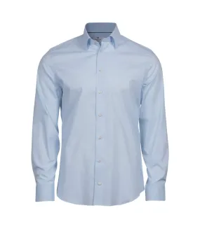 Tee Jays Chemise de luxe à manches longues en tissu extensible pour hommes (Bleu clair) - UTPC4792