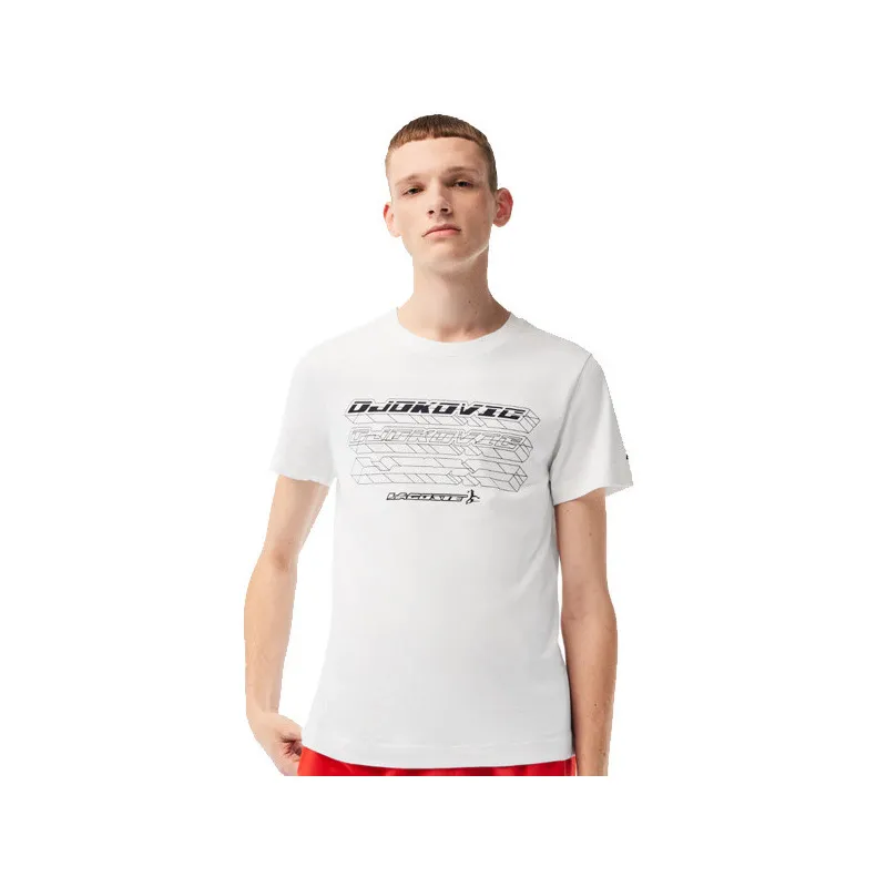 Tee-shirt Lacoste Novak Djokovic Training blanc ou gris