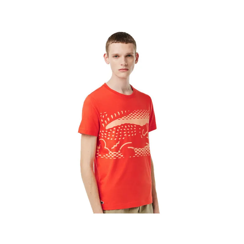 Tee shirt tennis Lacoste Djokovic rouge Roland Garros