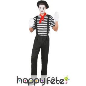 Tenue de mime pour homme