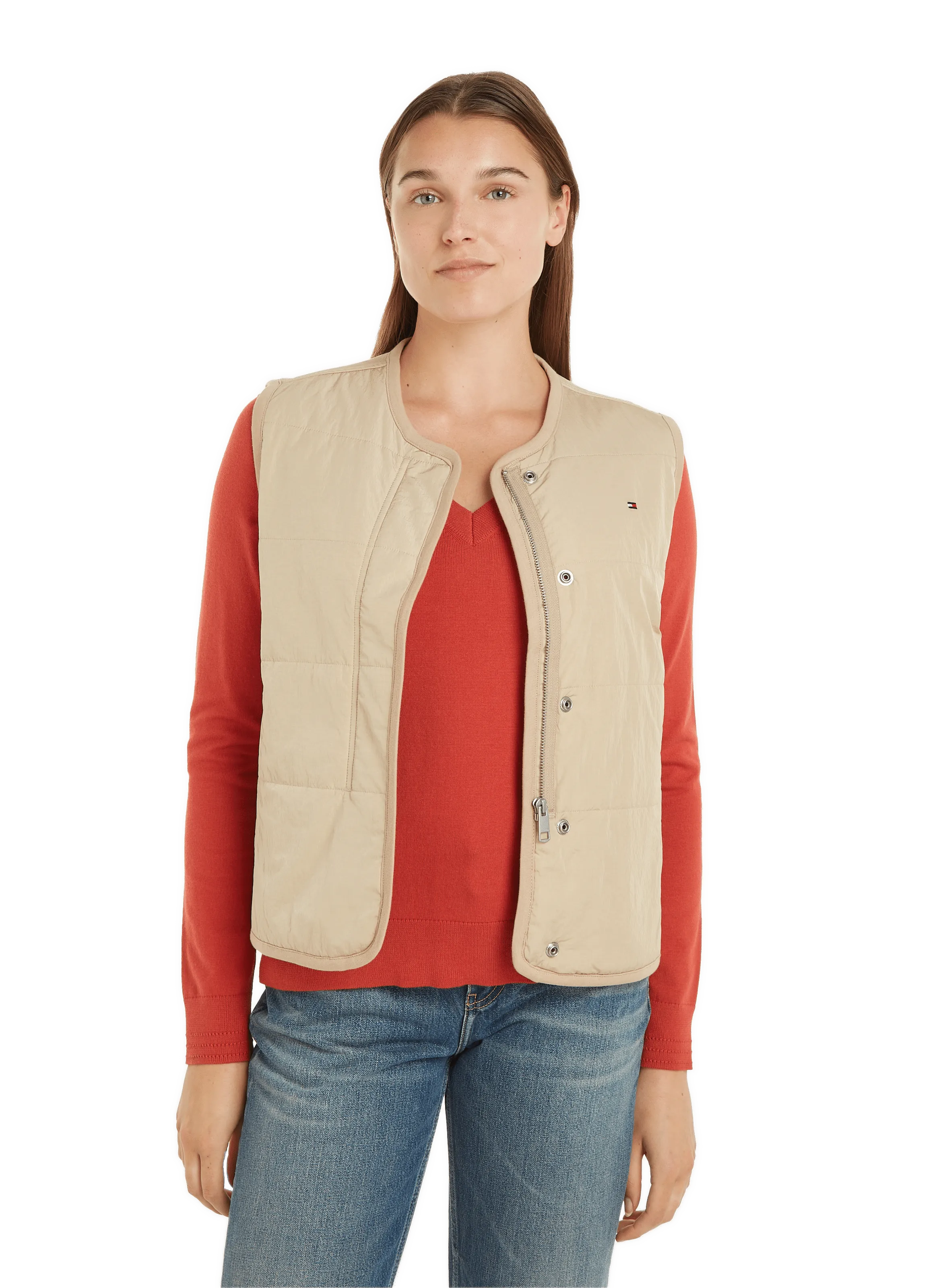 TOMMY HILFIGER  Veste légère sans manches  - Beige