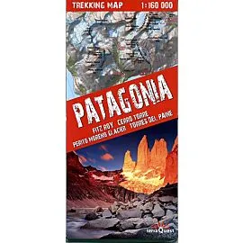 TREKKING MAP PATAGONIA 1 160 000