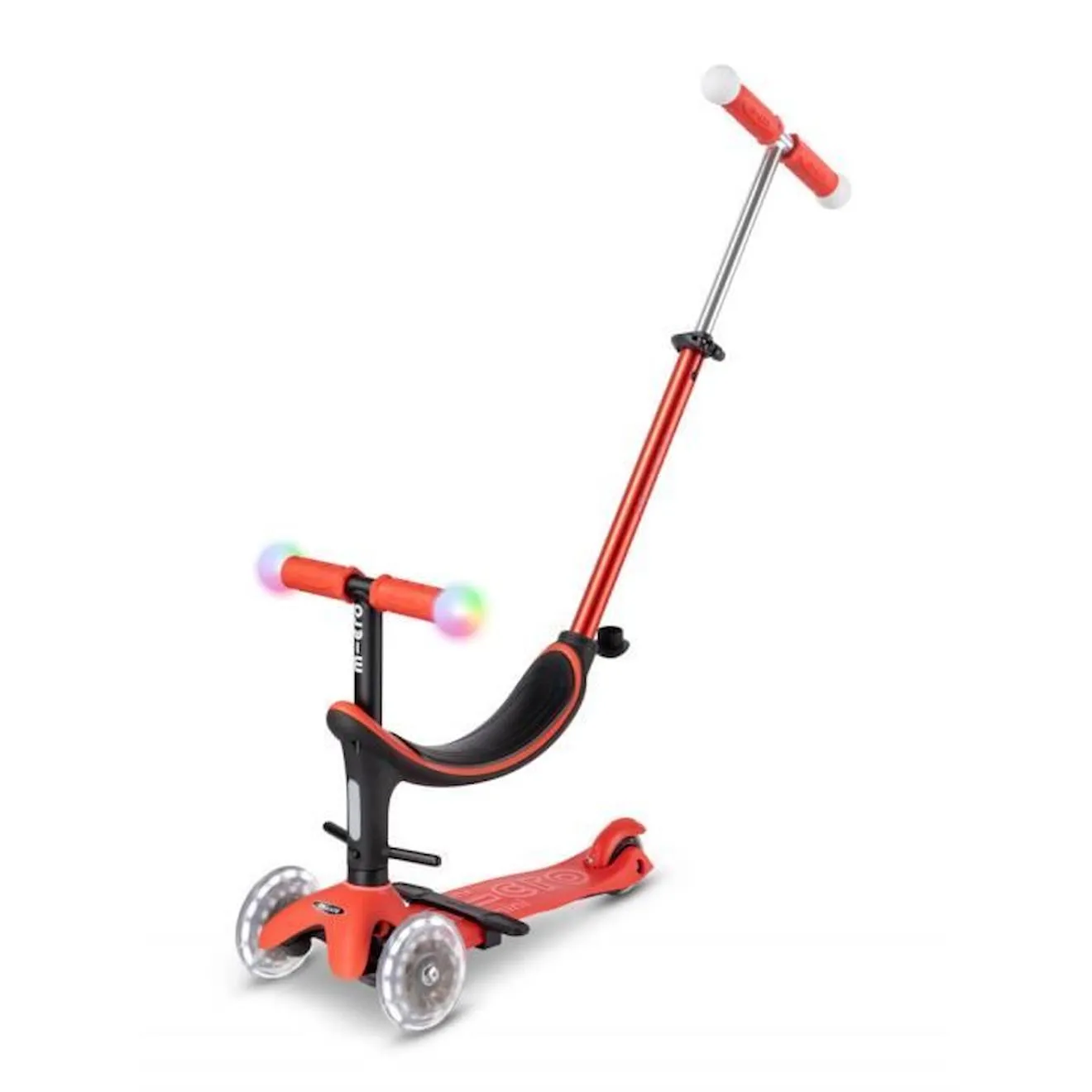 Trottinette évolutive - MICRO - Mini 3en1 Révolution Magic Rouge - Mixte - Enfant - Orange blanc - Micro