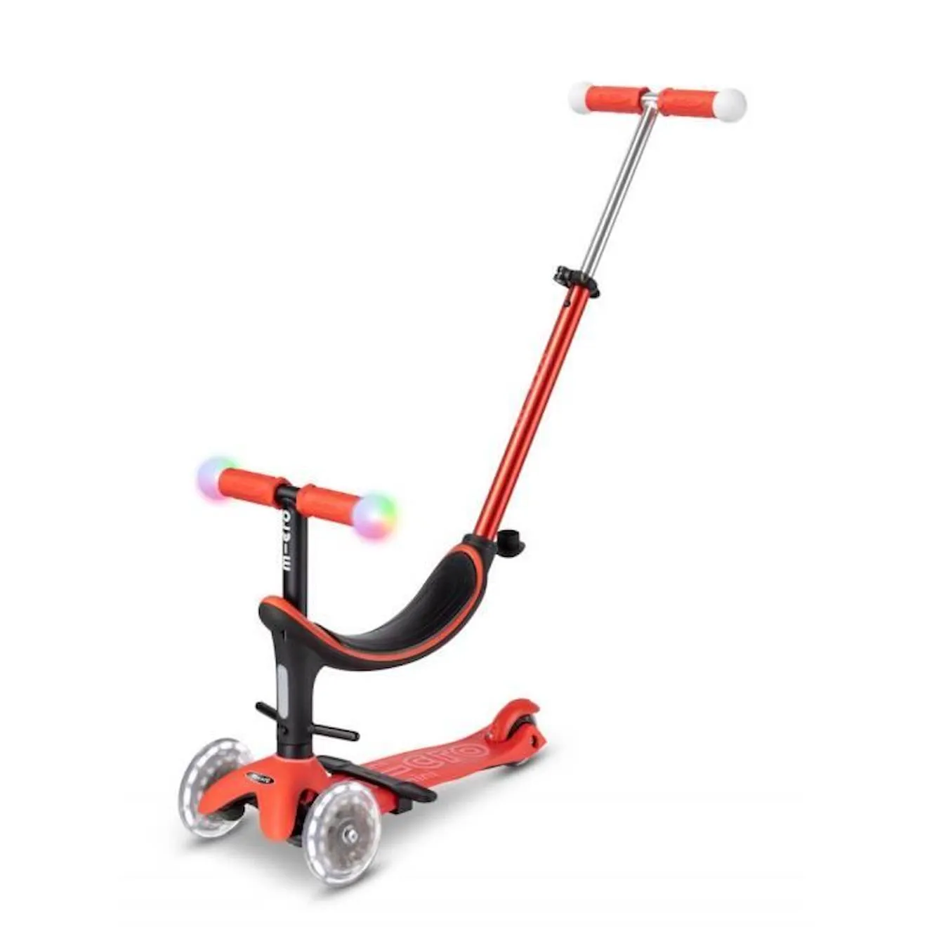 Trottinette évolutive - MICRO - Mini 3en1 Révolution Magic Rouge - Mixte - Enfant - Orange blanc - Micro