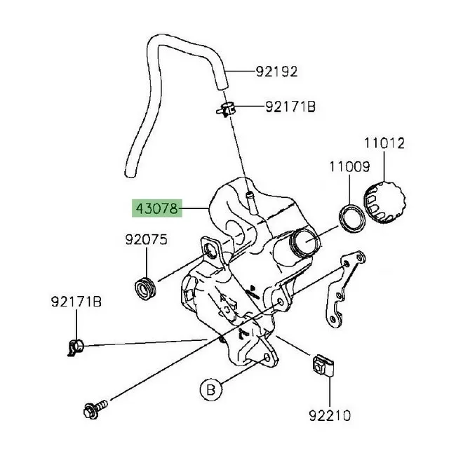 Vase d'expansion Kawasaki Vulcan S (2015 et +) | Moto Shop 35