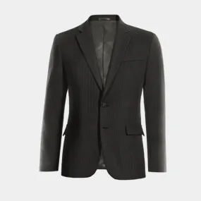 Veste anthracite à rayures en flanelle premium