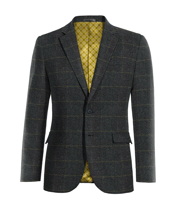 Veste bleue à carreaux en tweed édition limitée