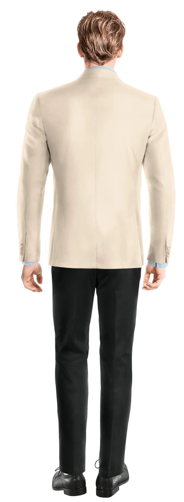 Veste creme stretch col châle essentiel