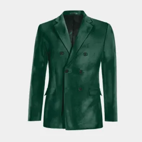 Veste croisée verte en velours édition limitée