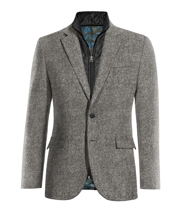 Veste gris clair en donegal tweed édition limitée