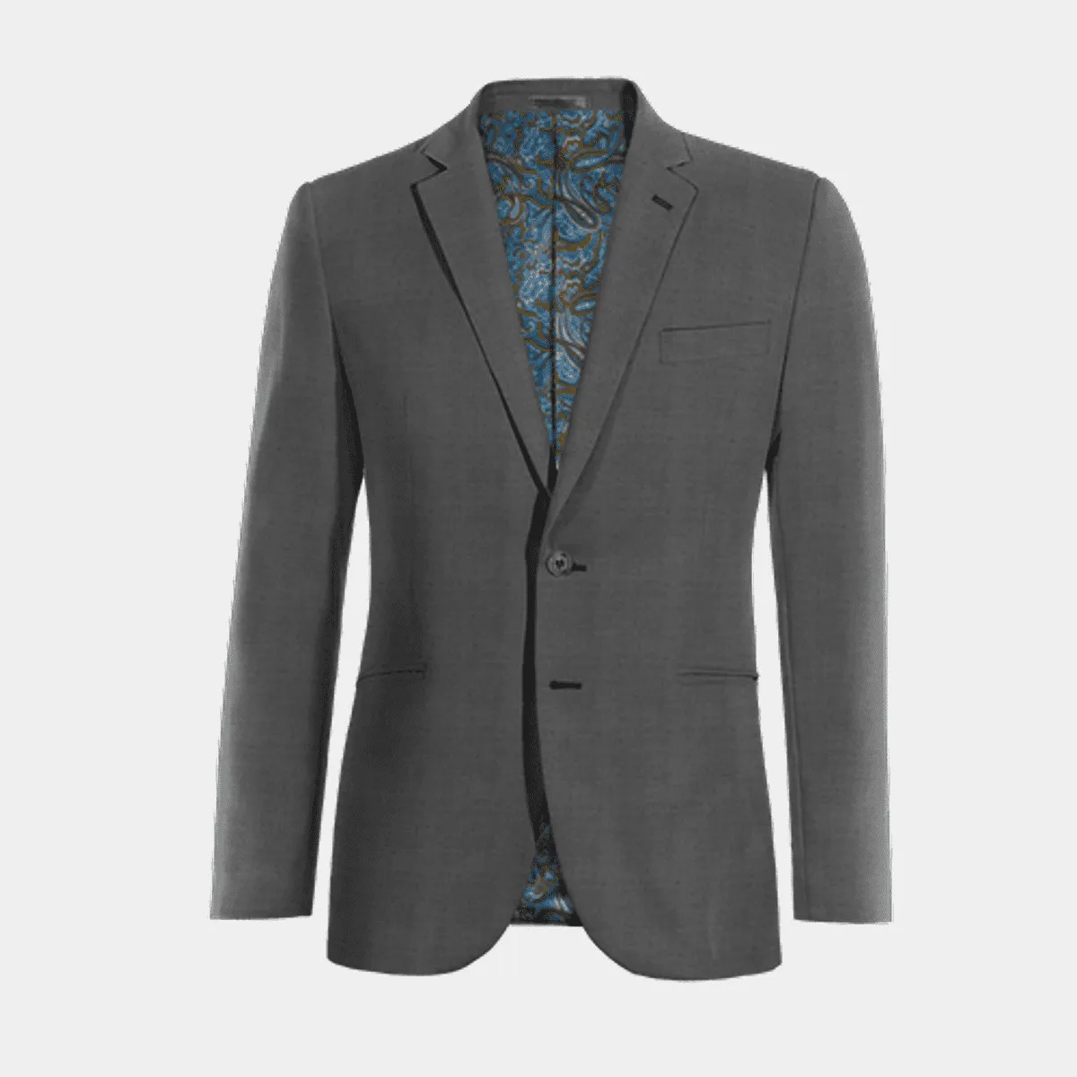 Veste grise en Pure Laine super 100s slim fit