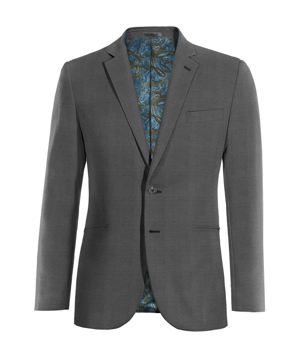 Veste grise en Pure Laine super 100s slim fit