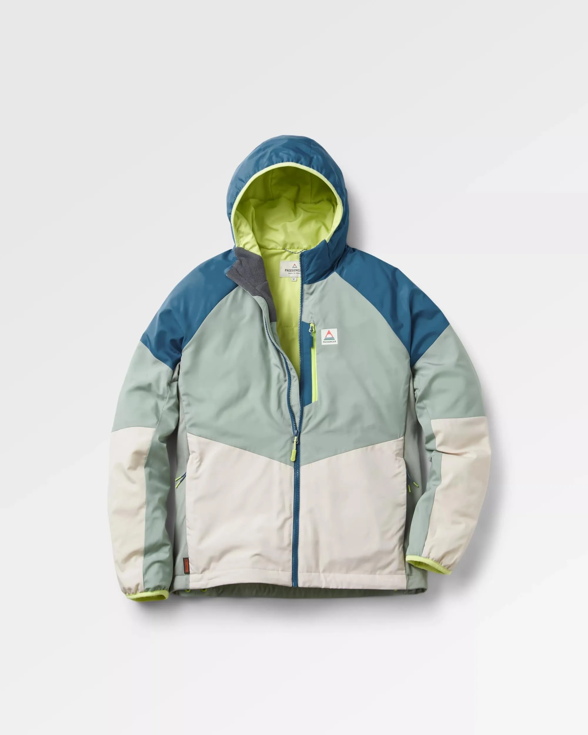 Veste isolante légère pour hommes en Thermore recyclé Daybreak - Pistachio/Bleu Acier