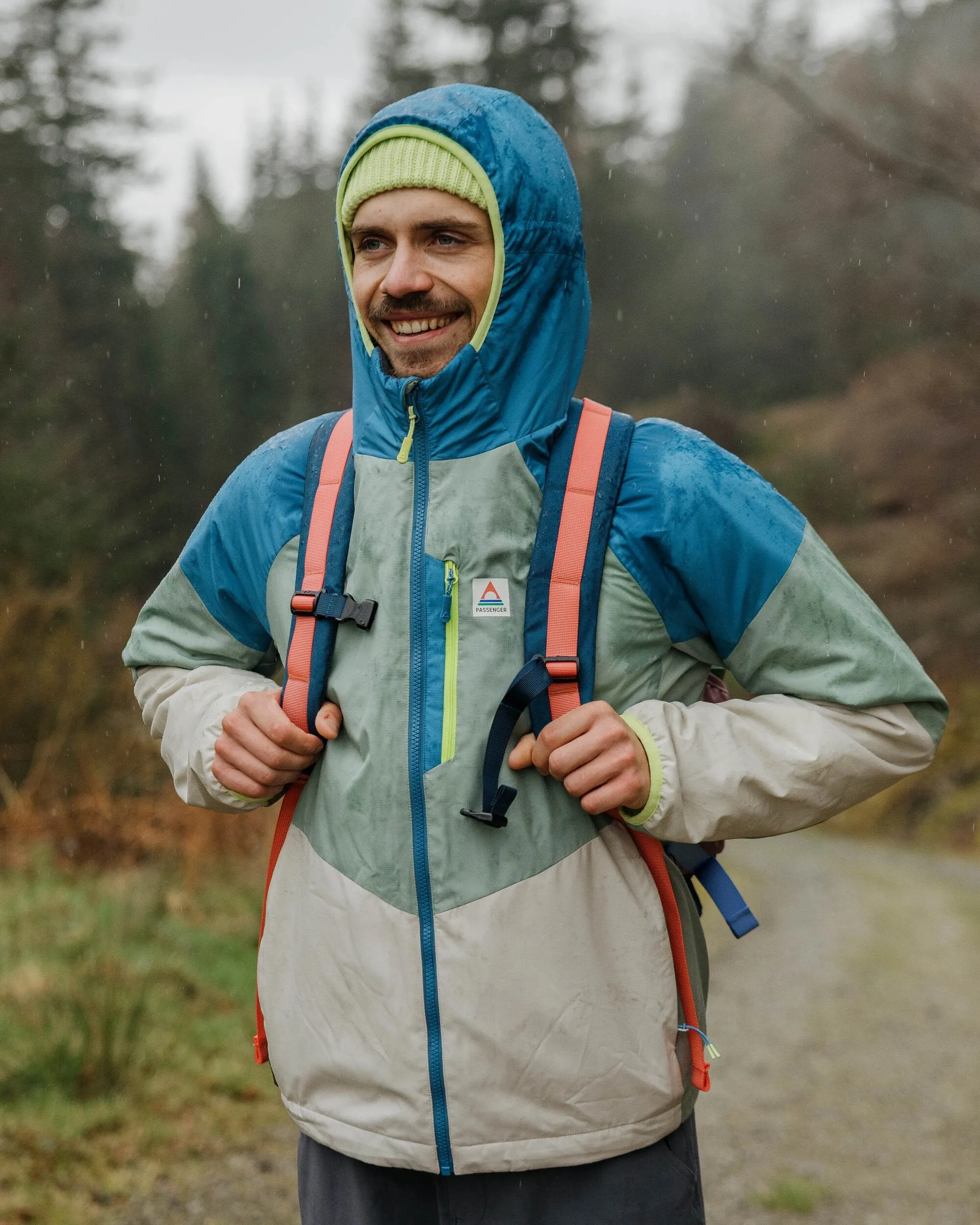 Veste isolante légère pour hommes en Thermore recyclé Daybreak - Pistachio/Bleu Acier