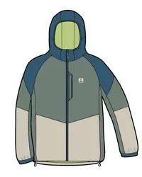 Veste isolante légère pour hommes en Thermore recyclé Daybreak - Pistachio/Bleu Acier