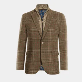 Veste marron prince de galles en tweed édition limitée