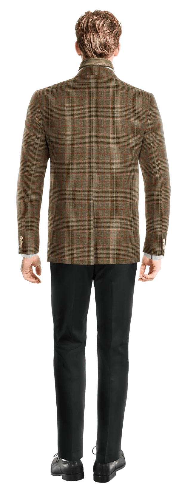 Veste marron prince de galles en tweed édition limitée