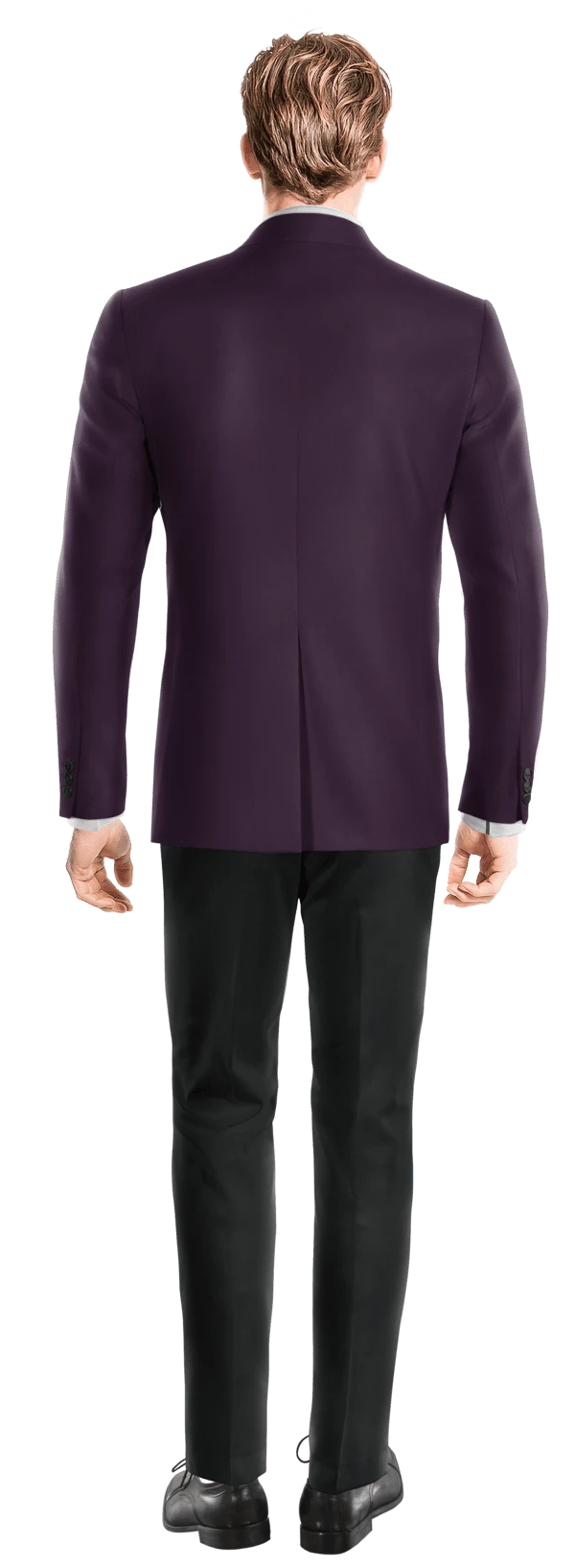 Veste sans doublure mauve foncé slim fit