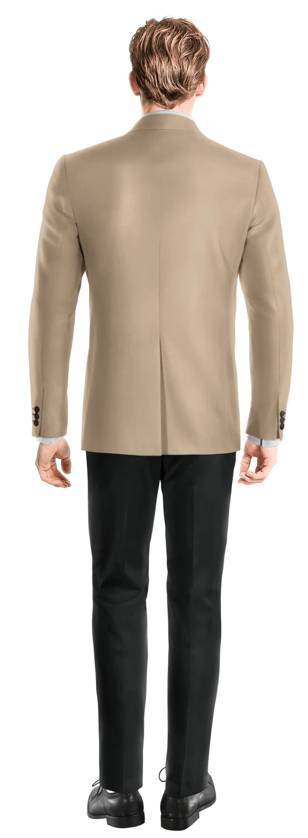 Veste Smoking beige à larges revers slim fit