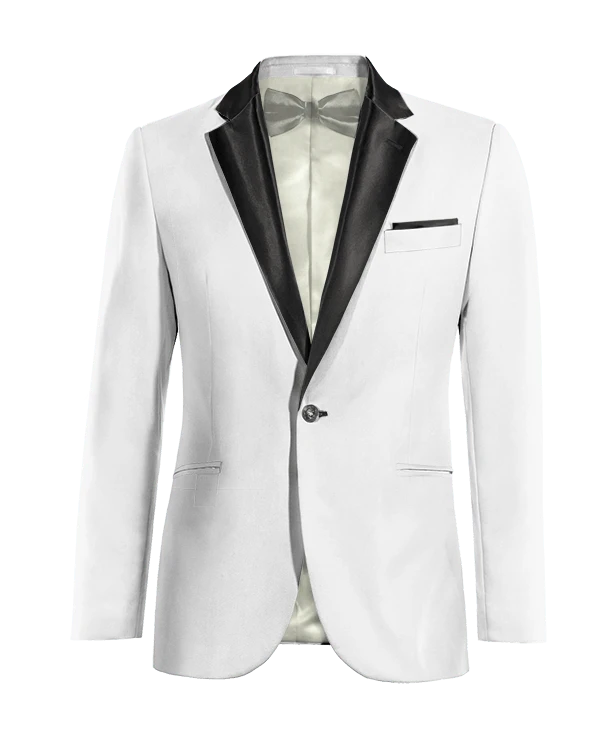 Veste Smoking blanc neige en lin essentiel