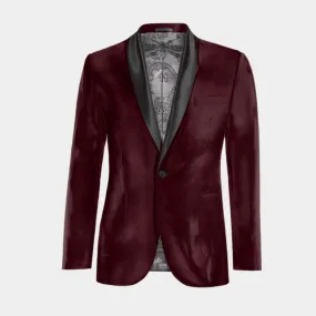 Veste Smoking bordeaux en velours édition limitée