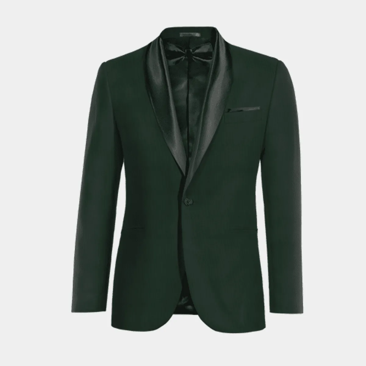 Veste Smoking verte slim fit avec pochette