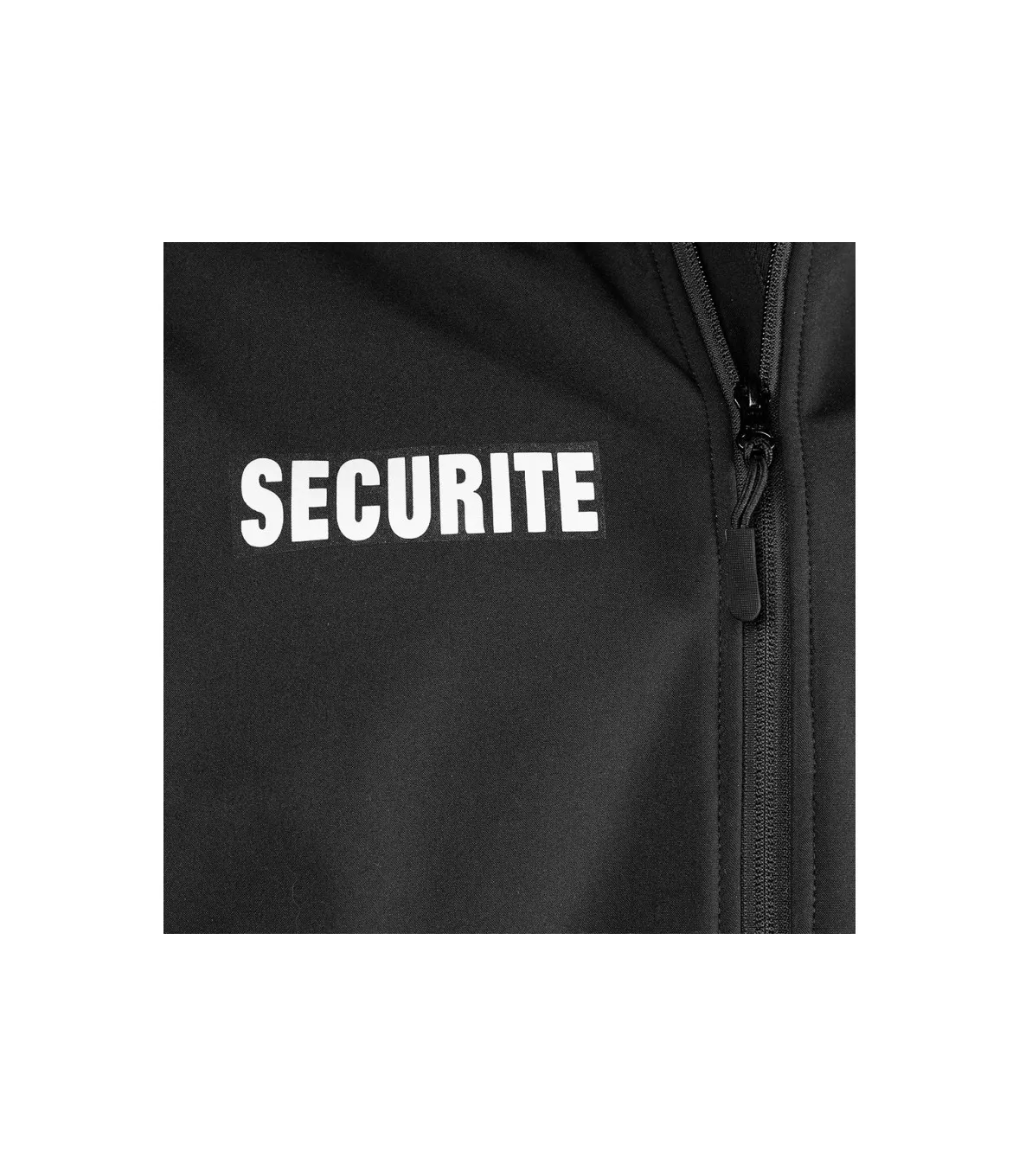 Veste softshell légère et confortable noir marquée SECURITE - ARES