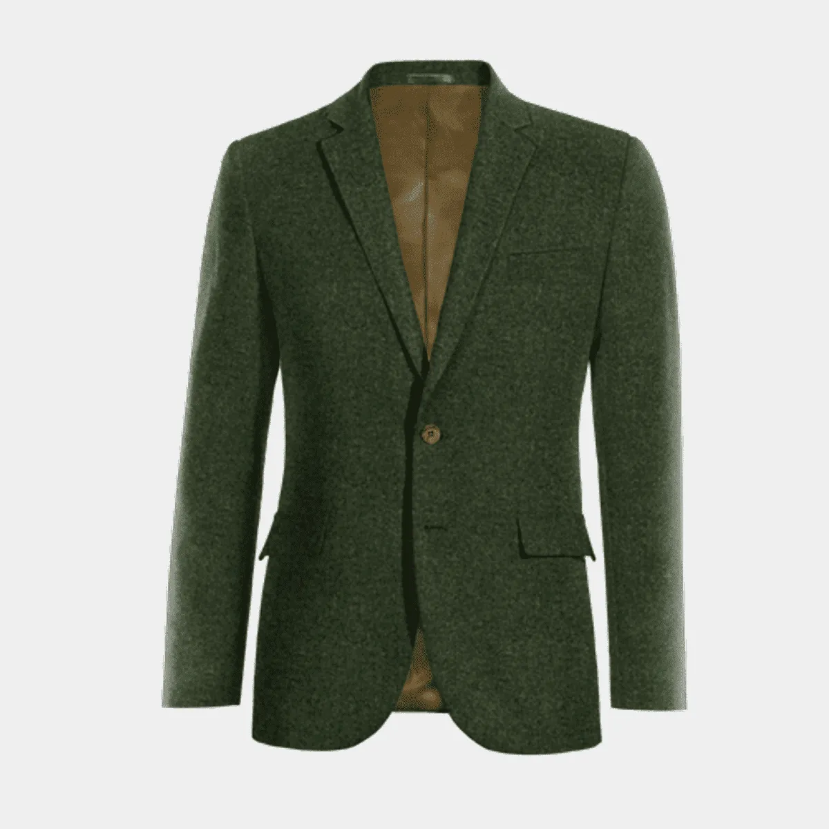 Veste verte chevrons en tweed essentiel