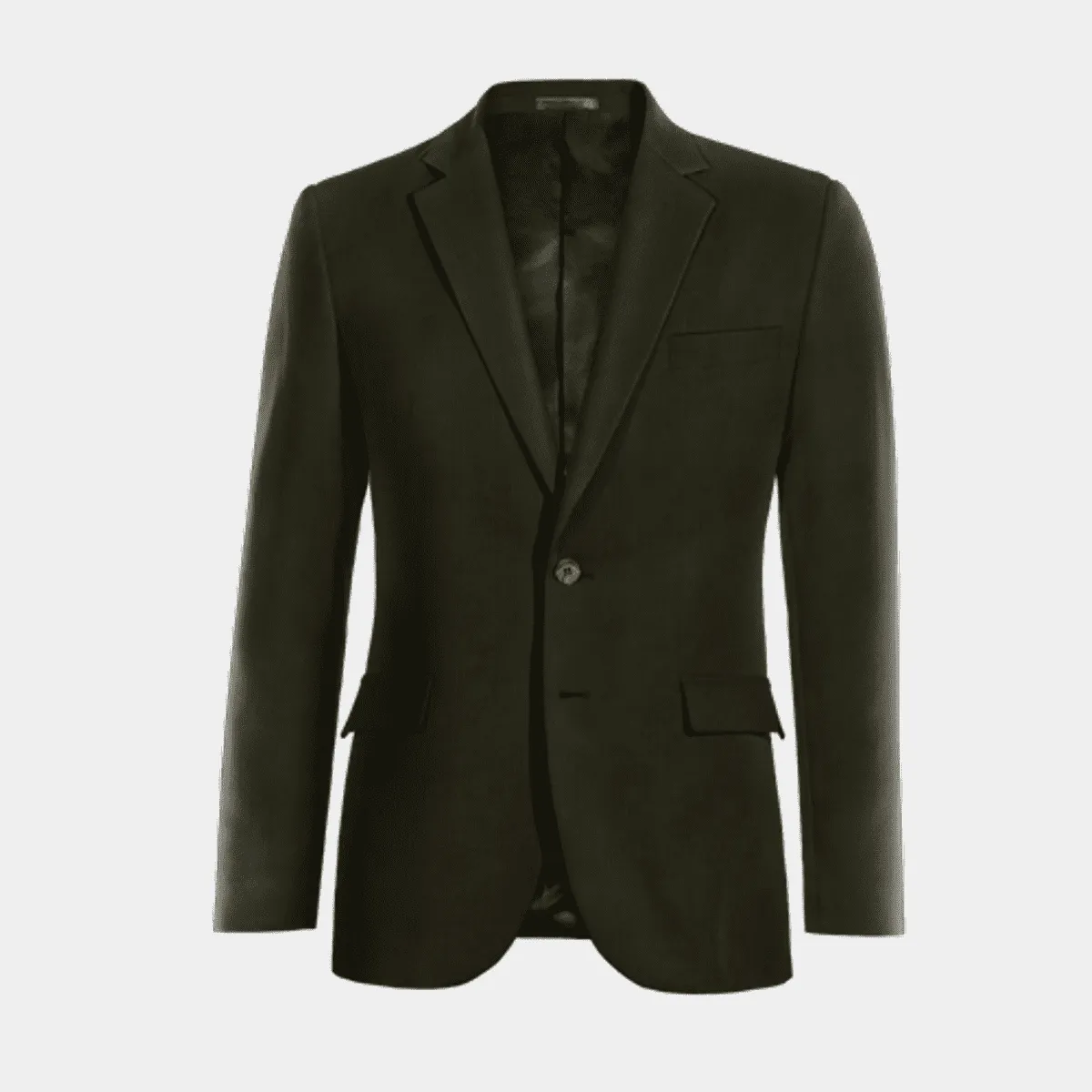 Veste verte en velours côtelé slim fit